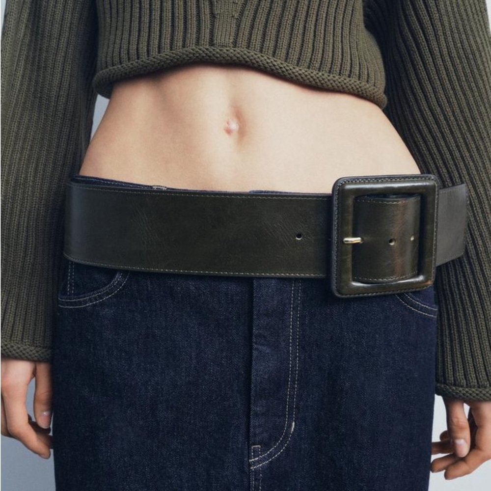 ZARA Leather Buckle Belt - Picture 3 of 12